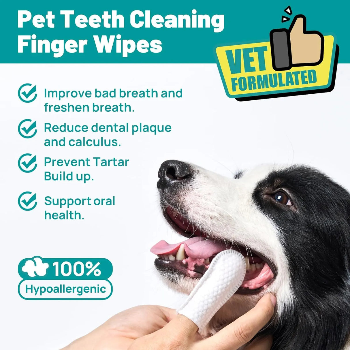 SMILEDENX - SmileDenX Dog Dental Care Finger Wipes Unscented 50 Toallitas 2 Pack - The Red Vitamin MX - Cuidado Dental Para Perros - {{ shop.shopifyCountryName }}