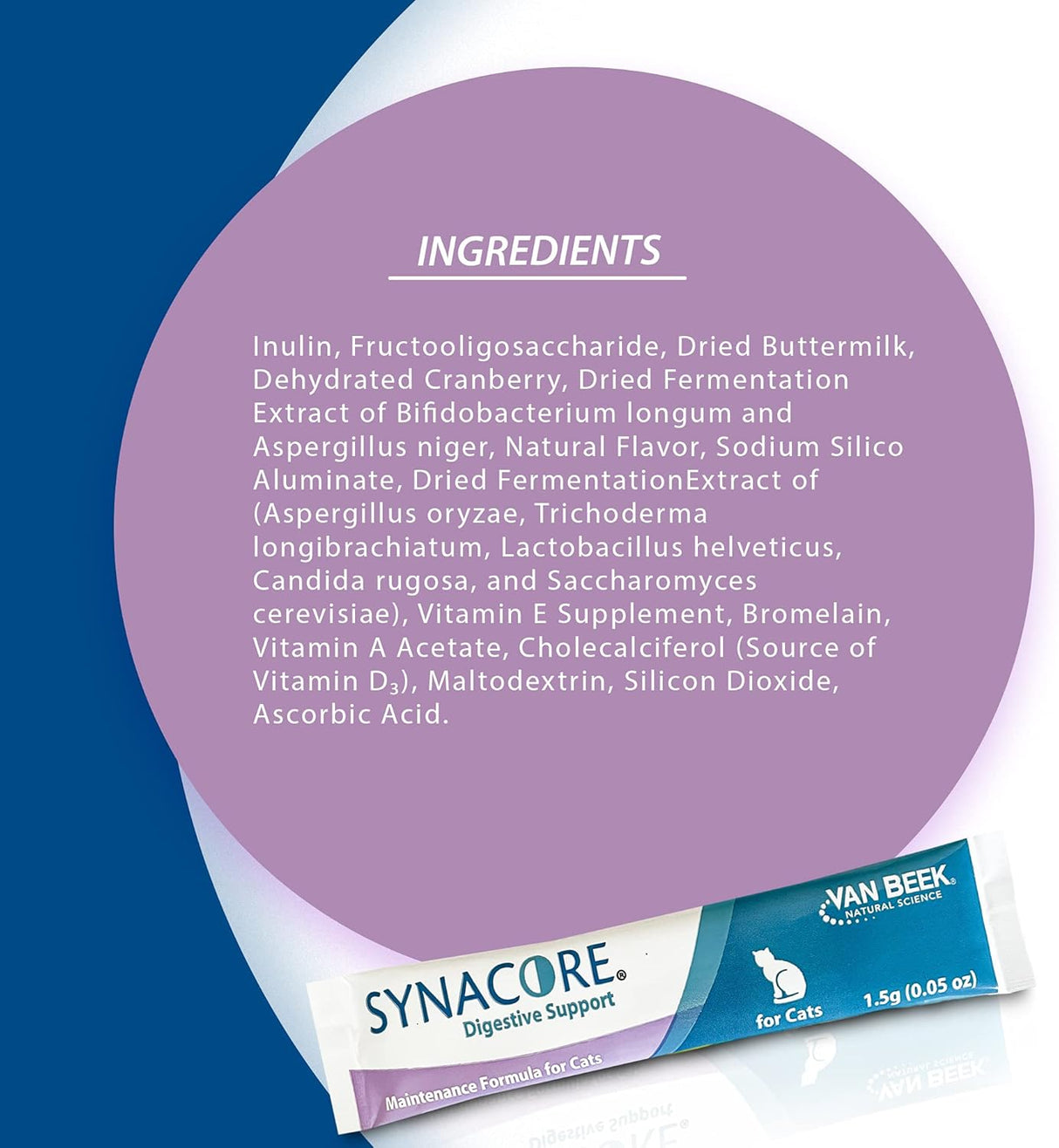 Van Beek Natural Science Synacore Feline Digestive Health Probiotics 30 Paquetes