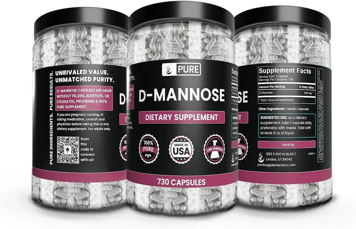 PURE ORIGINAL INGREDIENTS - Pure Original Ingredients D-Mannose 730 Capsulas - The Red Vitamin MX - Suplementos Alimenticios - {{ shop.shopifyCountryName }}