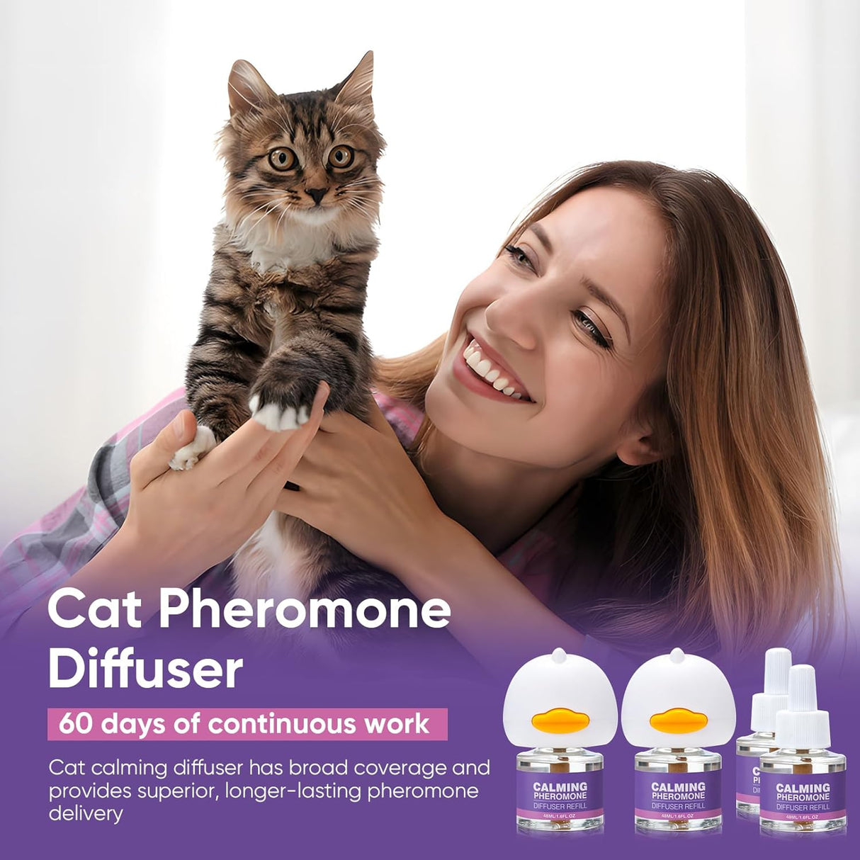 Tcllka Cat Calming Pheromone Diffuser Kit