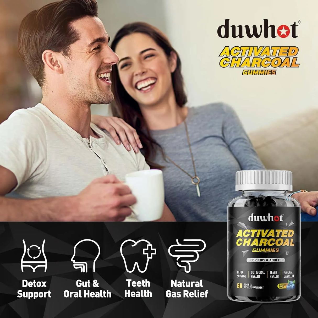 DUWHOT - Duwhot Activated Charcoal Gummies 500Mg. 60 Gomitas - The Red Vitamin MX - Suplementos Alimenticios - {{ shop.shopifyCountryName }}