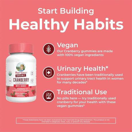 MARY RUTH ORGANICS - MaryRuth Organics Organic Cranberry Gummies 60 Gomitas - The Red Vitamin MX - Suplementos Alimenticios - {{ shop.shopifyCountryName }}