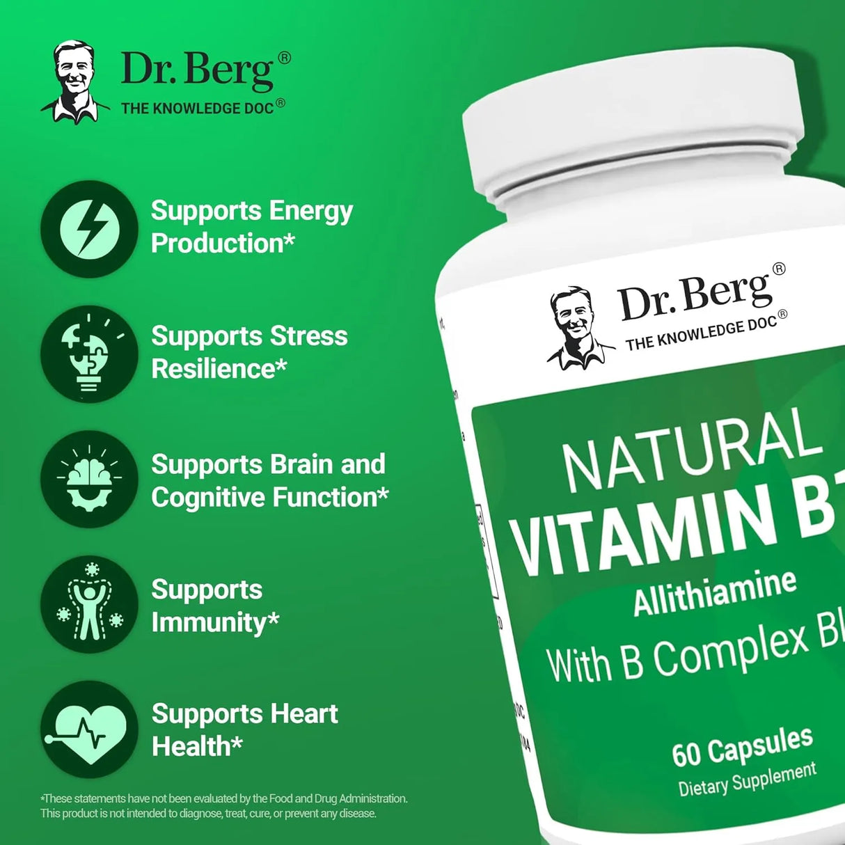 DR. BERG - Dr. Berg Natural Vitamin B1 B6 B12 Complex 60 Capsulas - The Red Vitamin MX - Suplementos Alimenticios - {{ shop.shopifyCountryName }}