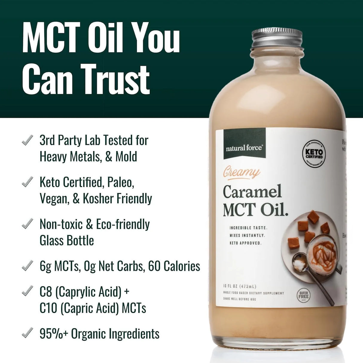 NATURAL FORCE - Natural Force Creamy Caramel MCT Oil 473Ml. - The Red Vitamin MX - Suplementos Alimenticios - {{ shop.shopifyCountryName }}