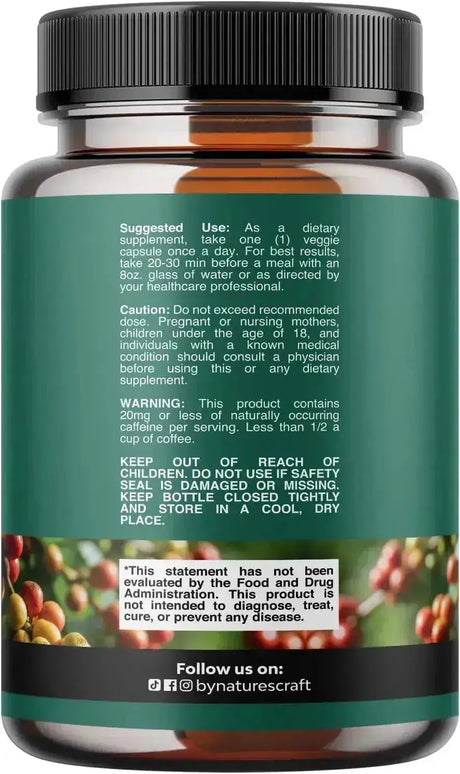 NATURES CRAFT - Natures Craft Green Coffee Bean Extract 60 Capsulas - The Red Vitamin MX - Suplementos Alimenticios - {{ shop.shopifyCountryName }}