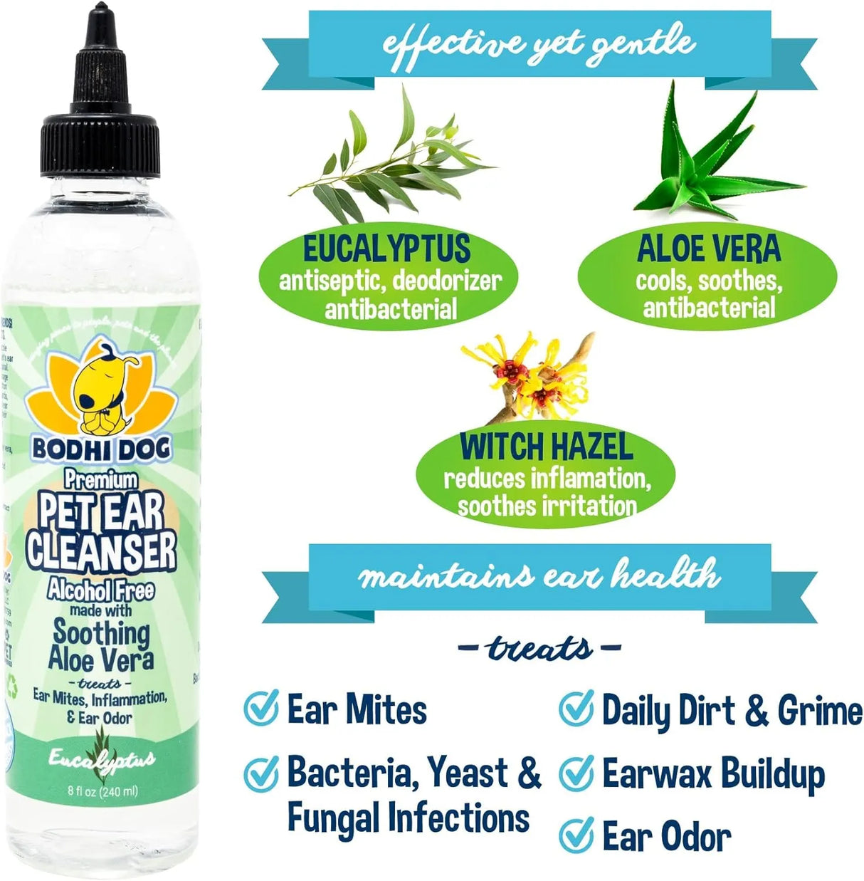 BODHI - Bodhi Dog Ear Cleaner Solution for Dogs & Cats Alcohol-Free 240Ml. - The Red Vitamin MX - Cuidado Del Oído De Perros - {{ shop.shopifyCountryName }}