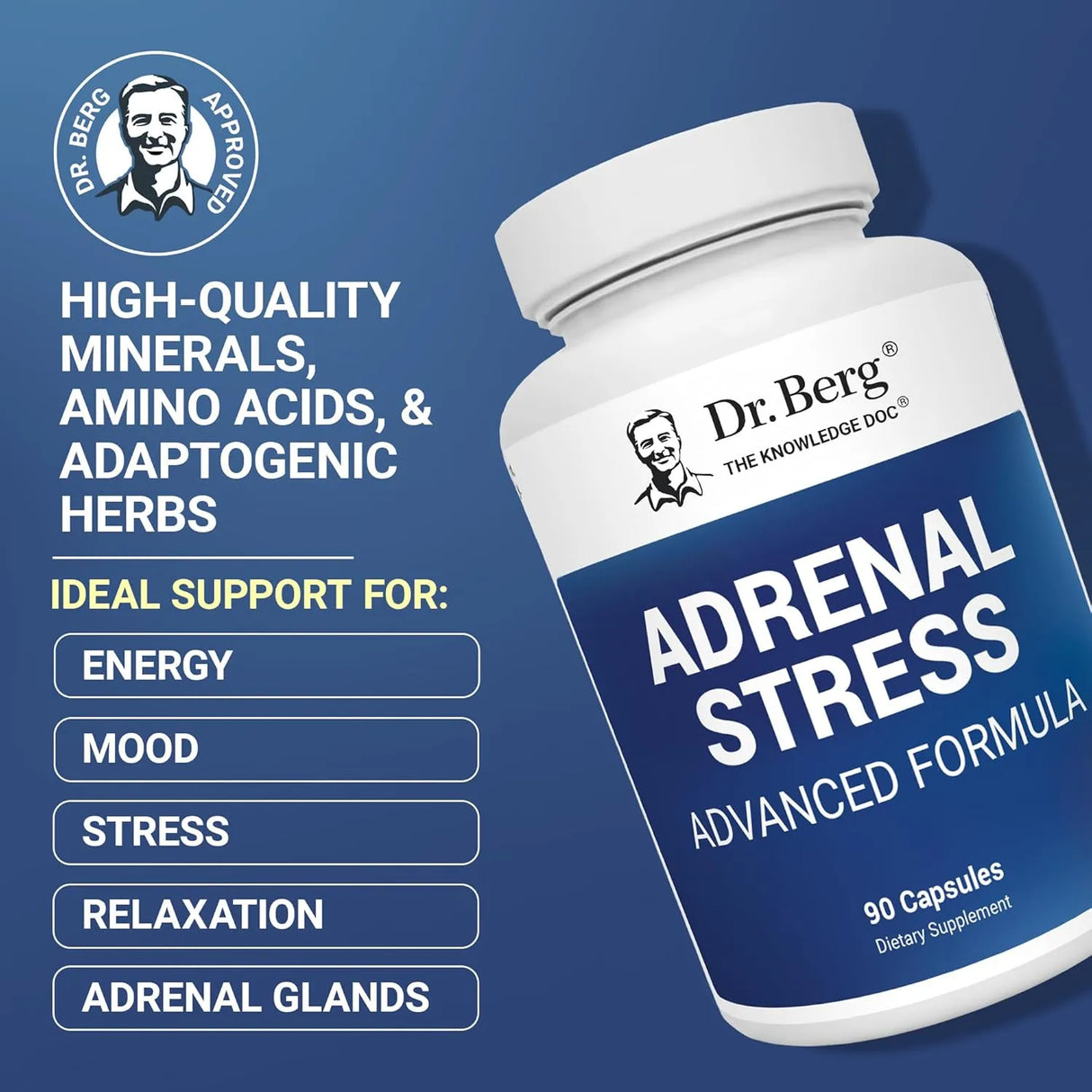 DR. BERG - Dr. Berg’s Adrenal Stress Advanced Formula 90 Capsulas - The Red Vitamin MX - Suplementos Alimenticios - {{ shop.shopifyCountryName }}