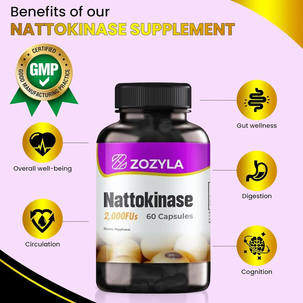 ZOZYLA - ZOZYLA Nattokinase 2,000 FU 60 Capsulas - The Red Vitamin MX - Suplementos Alimenticios - {{ shop.shopifyCountryName }}