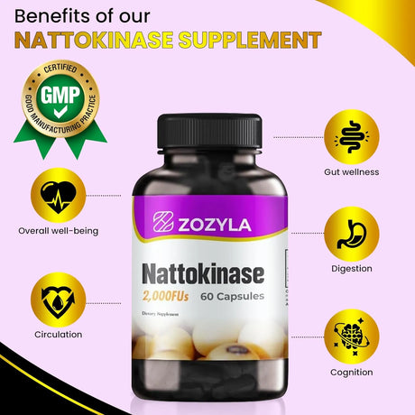 ZOZYLA - ZOZYLA Nattokinase 2,000 FU 60 Capsulas - The Red Vitamin MX - Suplementos Alimenticios - {{ shop.shopifyCountryName }}