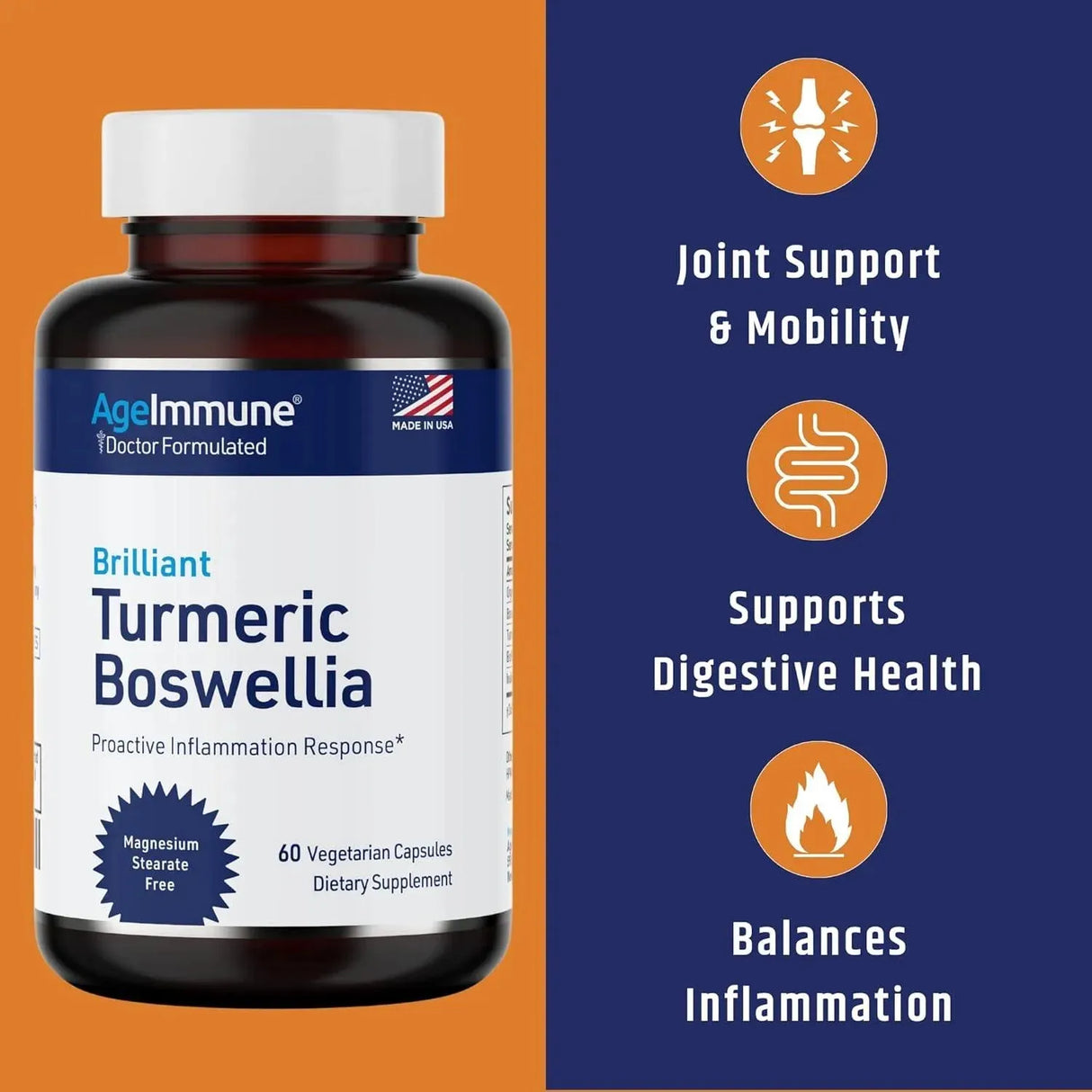 AGEIMMUNE - AgeImmune Turmeric Curcumin and Boswellia Serrata 60 Capsulas - The Red Vitamin MX - Suplementos Alimenticios - {{ shop.shopifyCountryName }}