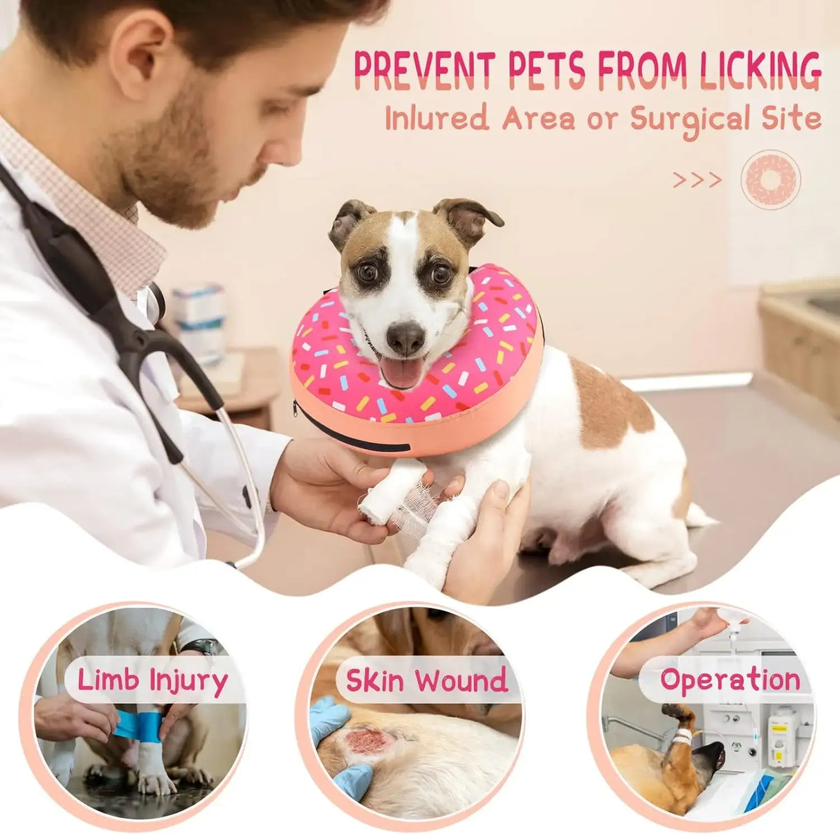 SUPET - Supet Inflatable Dog Cone Collar Alternative After Surgery LARGE Neck 12"-16" - The Red Vitamin MX - Collares y Conos De Recuperación Para Perros - {{ shop.shopifyCountryName }}