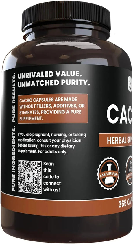 PURE ORIGINAL INGREDIENTS - Pure Original Ingredients Cacao 365 Capsulas - The Red Vitamin MX - Suplementos Alimenticios - {{ shop.shopifyCountryName }}