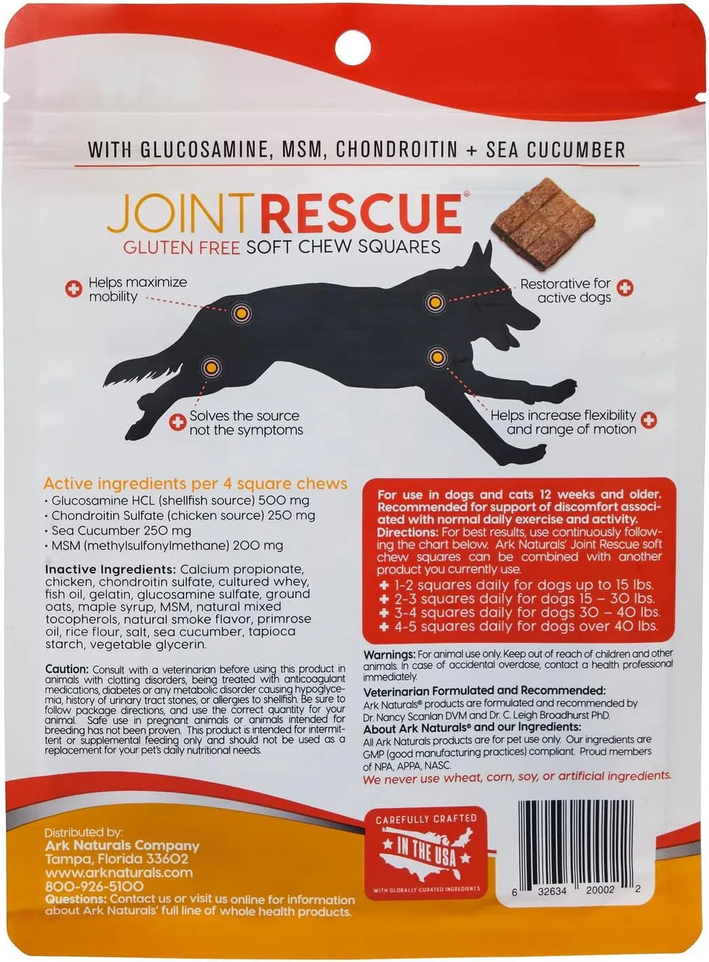 ARK NATURALS - Ark Naturals Joint Rescue Dog Chew Chicken Flavor 9 Oz. 2 Pack - The Red Vitamin MX - Cuidado De Cadera Y Articulaciones Para Perros - {{ shop.shopifyCountryName }}