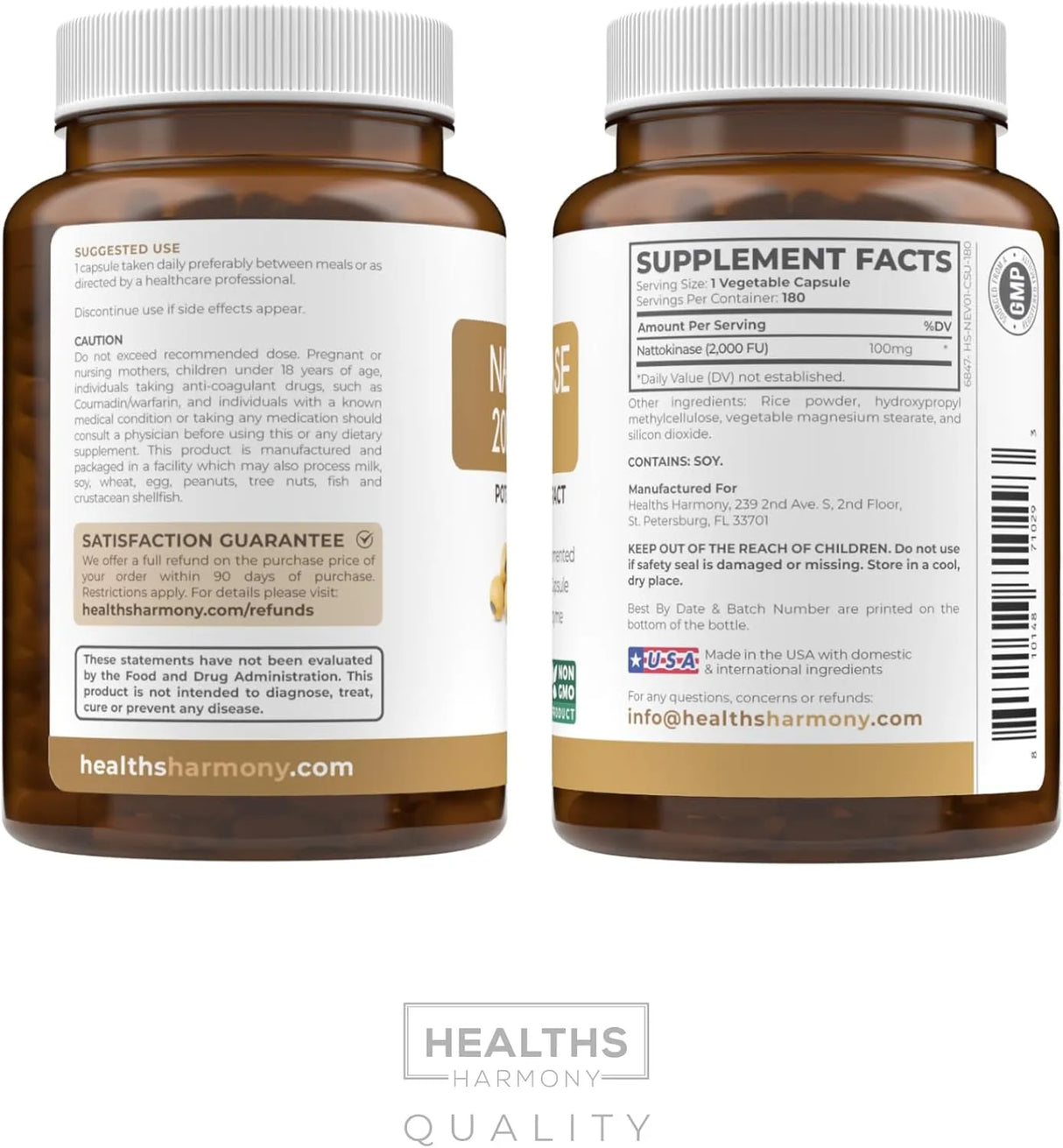 HEALTHS HARMONY - Healths Harmony Nattokinase 2000 FU 180 Capsulas - The Red Vitamin MX - Suplementos Alimenticios - {{ shop.shopifyCountryName }}