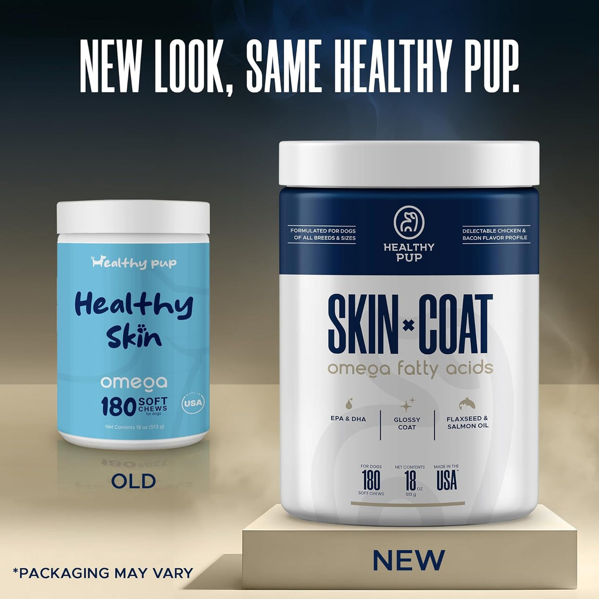 Healthy Pup Skin & Coat Dog Fish Oil 180 Masticables