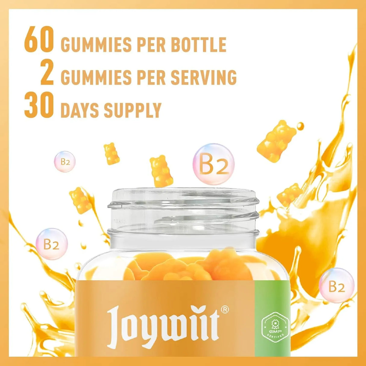JOYWIIT - Joywiit Vitamin B2 Gummies 400Mg. 60 Gomitas 2 Pack - The Red Vitamin MX - Suplementos Alimenticios - {{ shop.shopifyCountryName }}