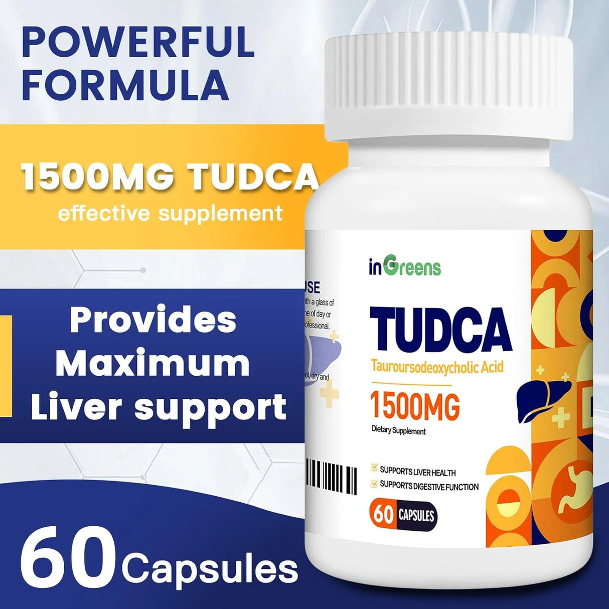 INGREENS - inGreens Pure TUDCA 1500Mg. 60 Capsulas 2 Pack - The Red Vitamin MX - Suplementos Alimenticios - {{ shop.shopifyCountryName }}