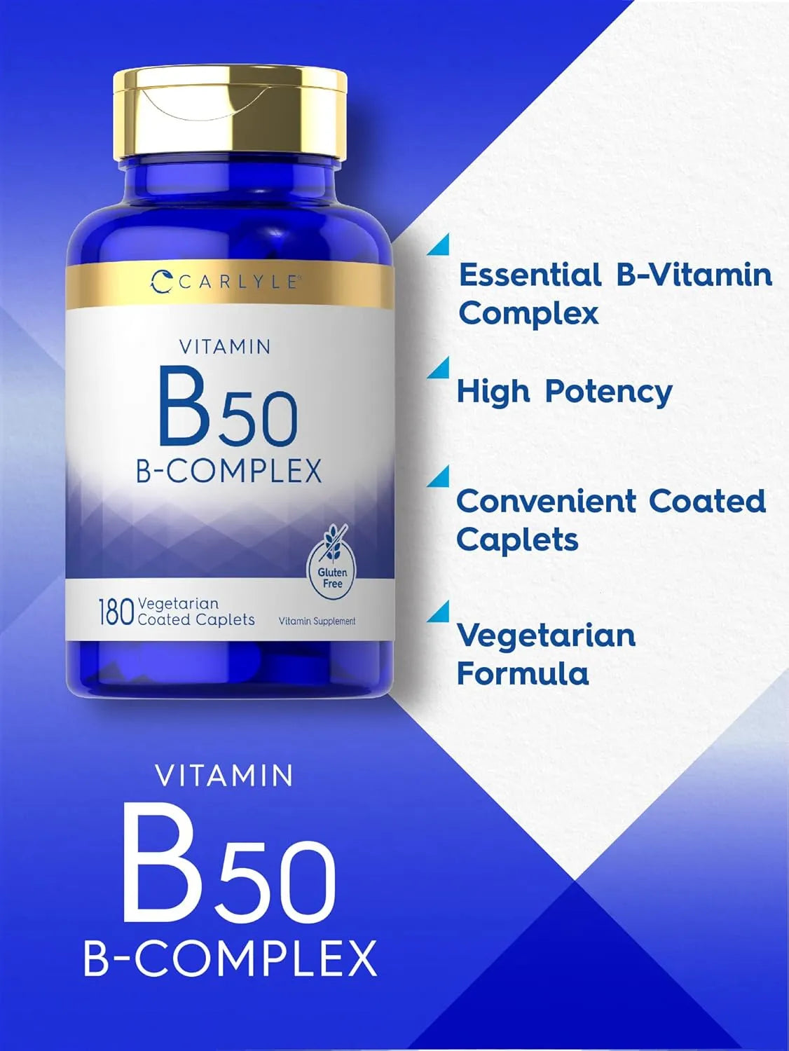 CARLYLE - Carlyle Vitamin B50 Complex 180 Tabletas - The Red Vitamin MX - Suplementos Alimenticios - {{ shop.shopifyCountryName }}