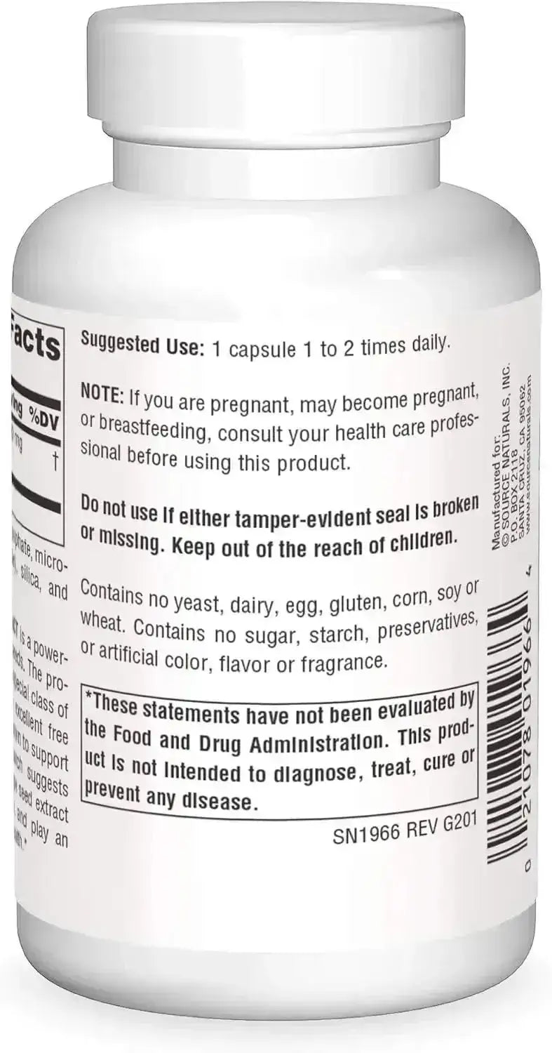 SOURCE NATURALS - Source Naturals Grape Seed Extract 100Mg. 120 Capsulas - The Red Vitamin MX - Suplementos Alimenticios - {{ shop.shopifyCountryName }}