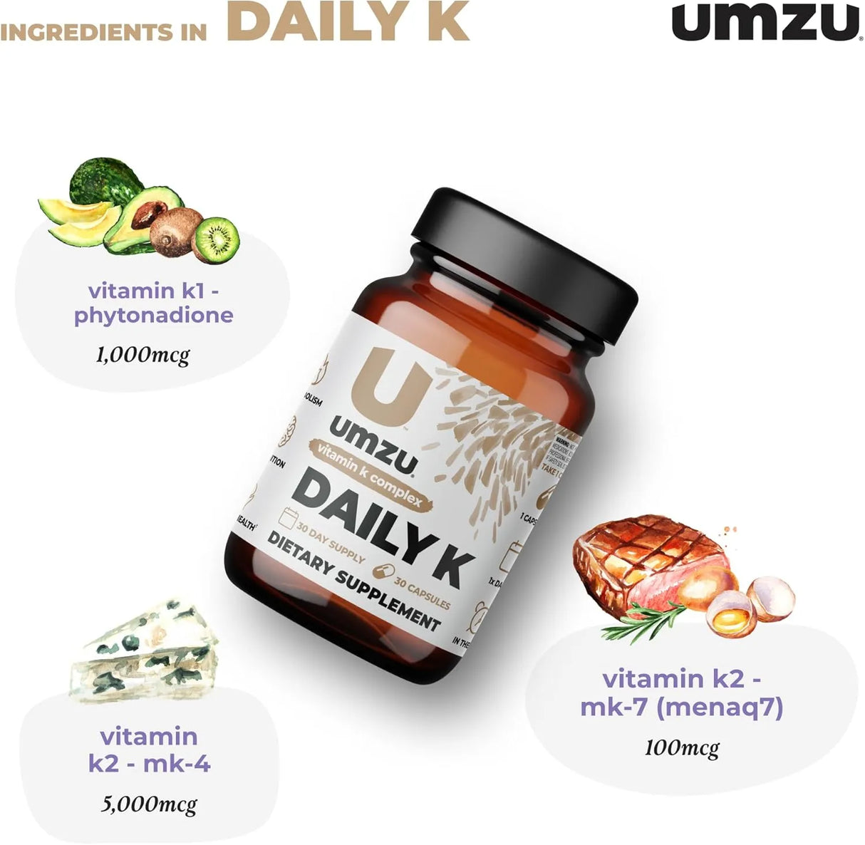 UMZU - UMZU Daily K 30 Capsulas - The Red Vitamin MX - Suplementos Alimenticios - {{ shop.shopifyCountryName }}