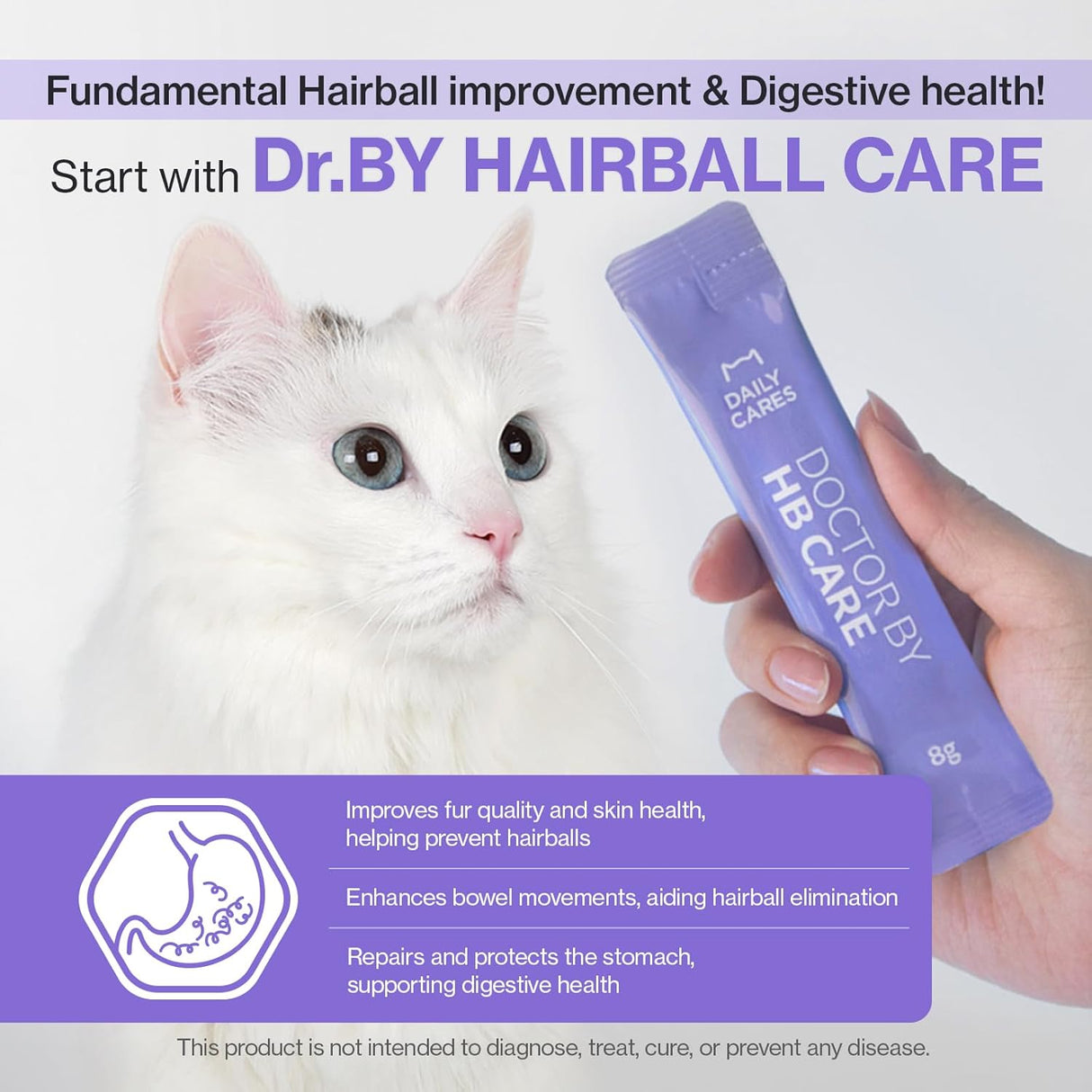 Dr.by HB Care Hairball Supplement for Cats 30 Paquetes