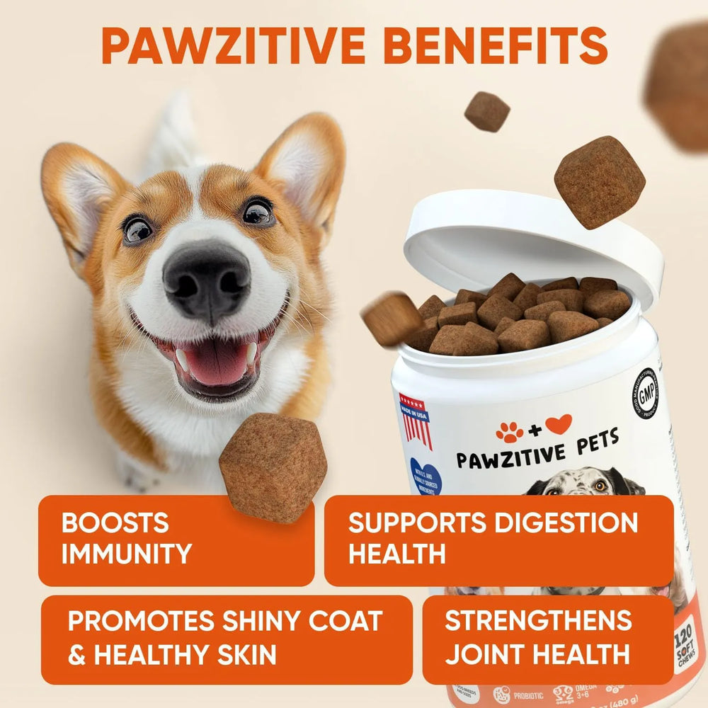 PAWZITIVE PETS - Pawzitive Pets Dog Multivitamin Chews 120 Masticables - The Red Vitamin MX - Multivitamínicos Para Perros - {{ shop.shopifyCountryName }}