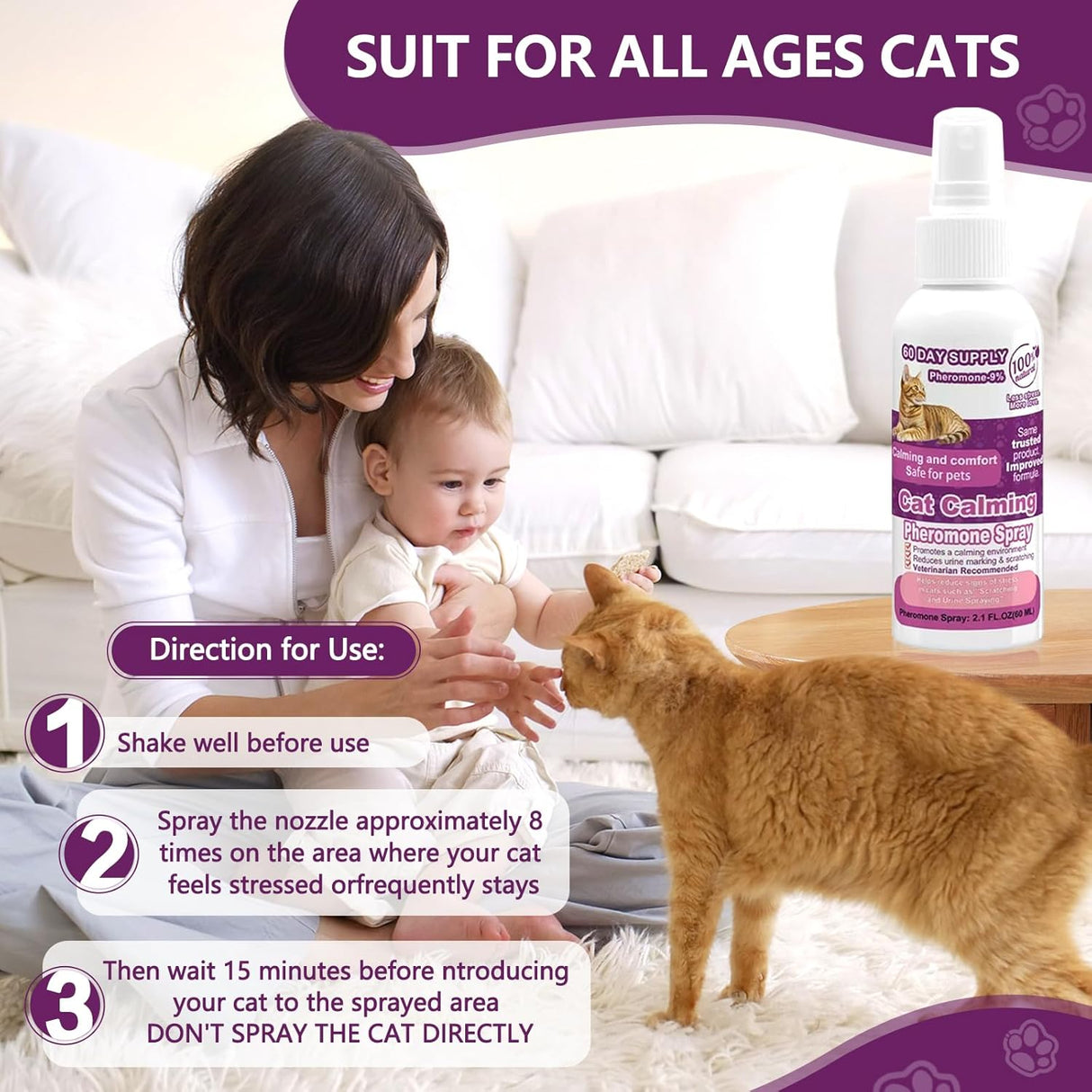 Virtual Crash Cat Calming Pheromone Spray 60Ml.