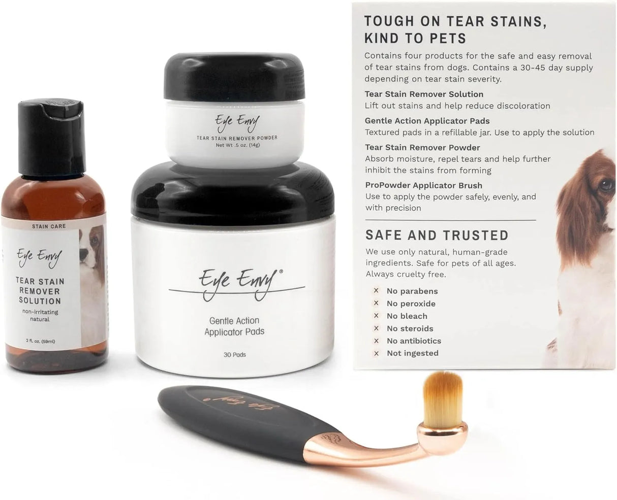 EYE ENVY - Eye Envy Dog Tear Stain Remover Starter Kit with ProPowder Brush - The Red Vitamin MX - Cuidado De Los Ojos De Los Perros - {{ shop.shopifyCountryName }}