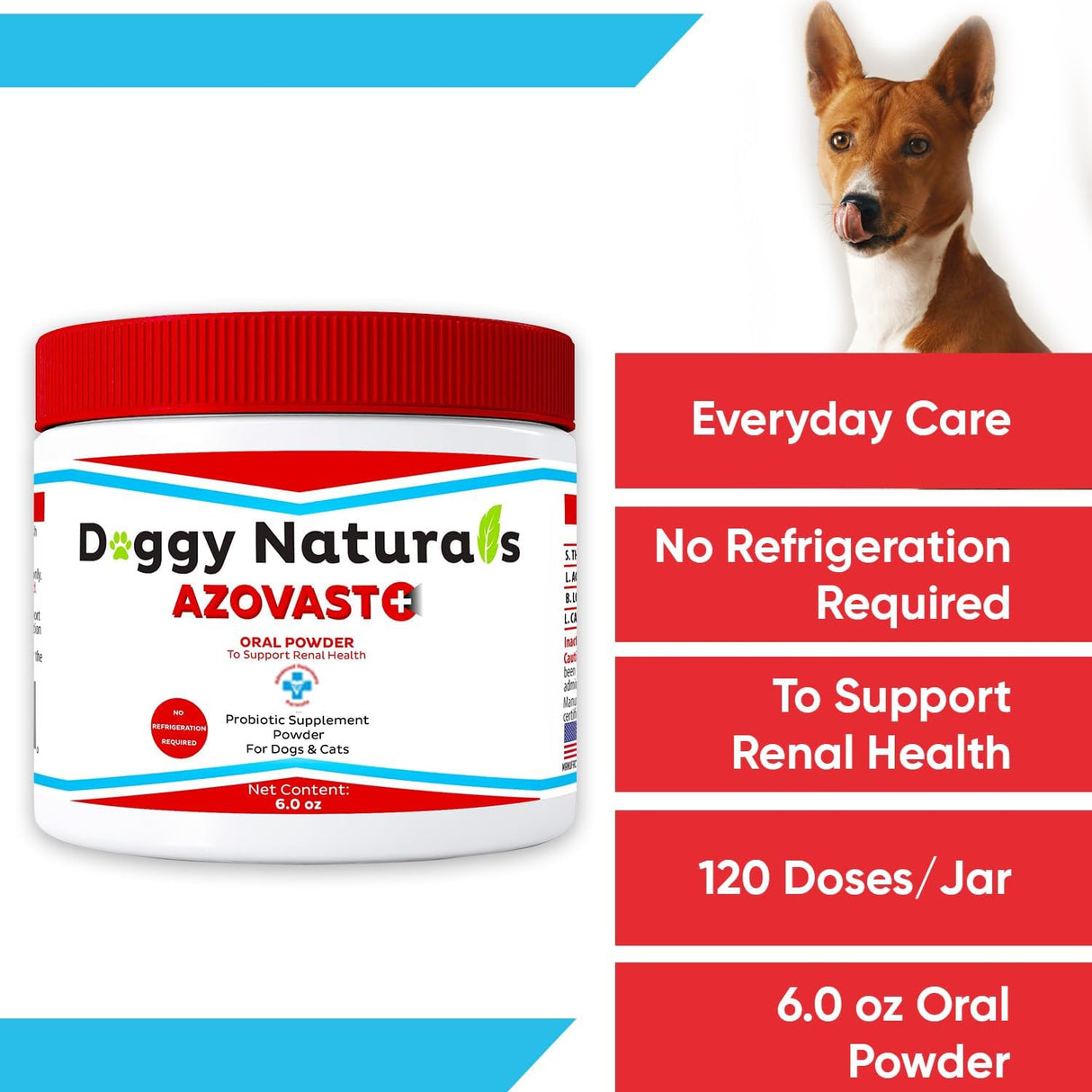 Doggy Naturals Azovast Plus Kidney Health Supplement for Dogs & Cats 6 Oz.