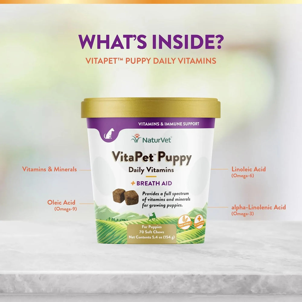 NATURVET - NaturVet VitaPet Puppy Daily Vitamins for Dogs 70 Masticables - The Red Vitamin MX - Multivitamínicos Para Perros - {{ shop.shopifyCountryName }}