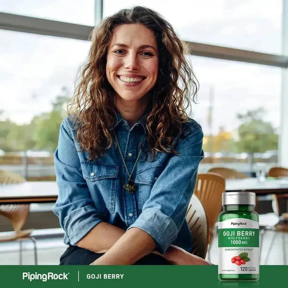 PIPING ROCK - Piping Rock Goji Berry 1000Mg. 120 Capsulas - The Red Vitamin MX - Suplementos Alimenticios - {{ shop.shopifyCountryName }}