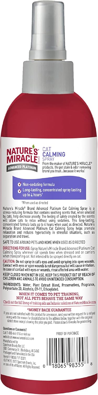 Nature's Miracle Cat Calming Spray 236Ml.