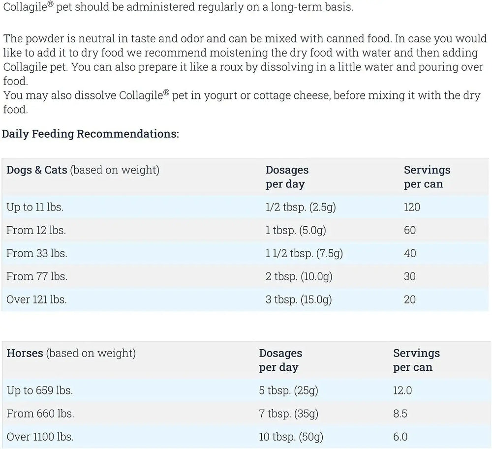 COLLAGILE - COLLAGILE pet Dog Hip & Joint Care Effective Powder 300Gr. - The Red Vitamin MX - Cuidado De Cadera Y Articulaciones Para Perros - {{ shop.shopifyCountryName }}