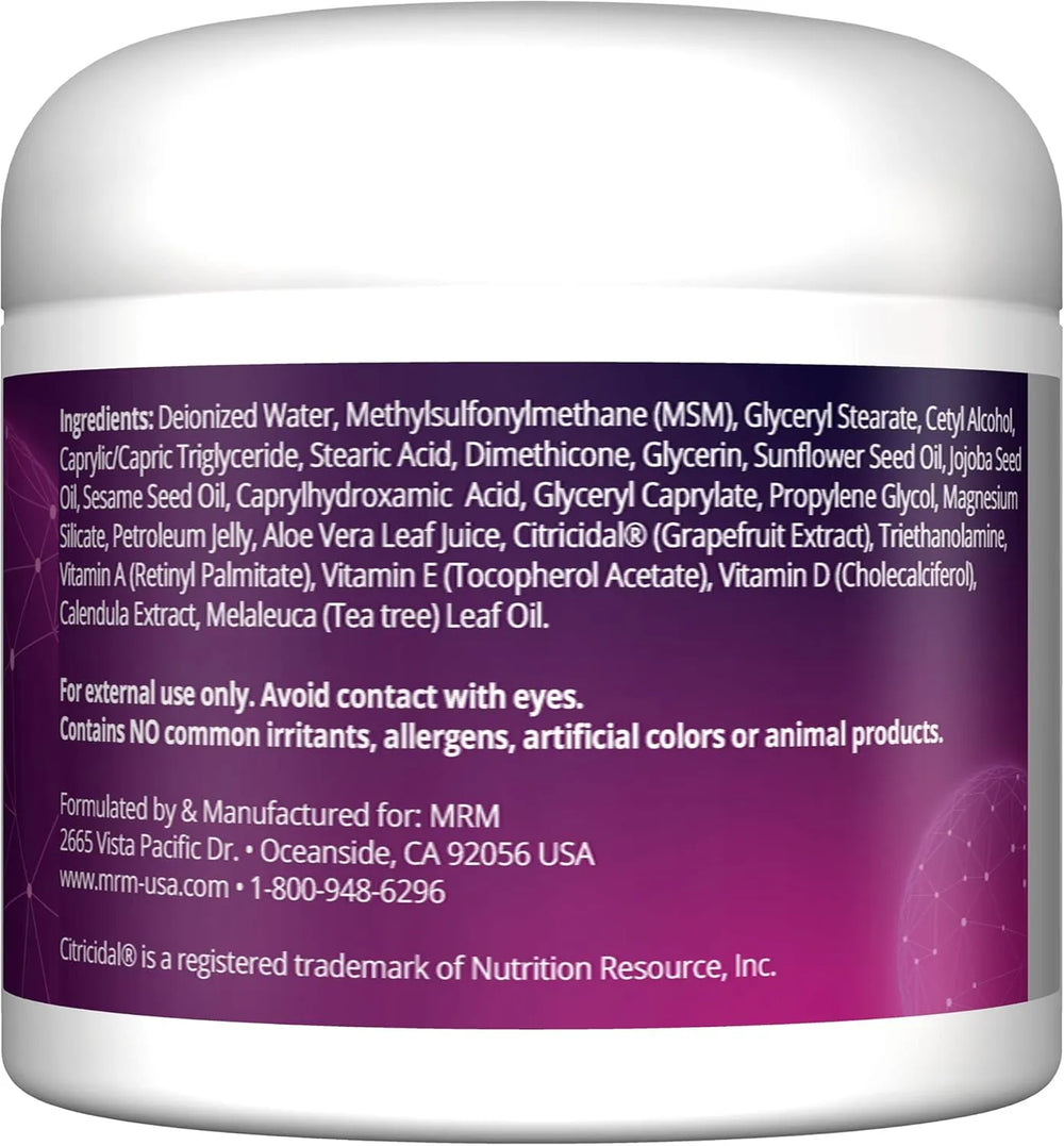 MRM - MRM MSM Cream 4 Oz. - The Red Vitamin MX - Suplementos Alimenticios - {{ shop.shopifyCountryName }}