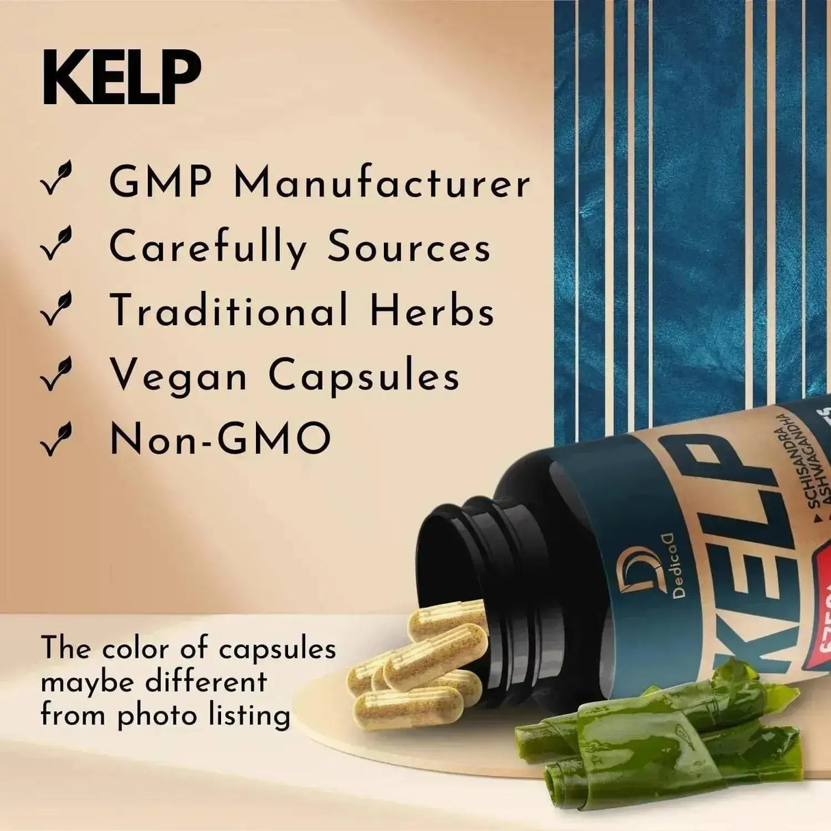 DEDICAD - DEDICAD 10in1 Kelp Supplement 6750Mg. 90 Capsulas - The Red Vitamin MX - Suplementos Alimenticios - {{ shop.shopifyCountryName }}