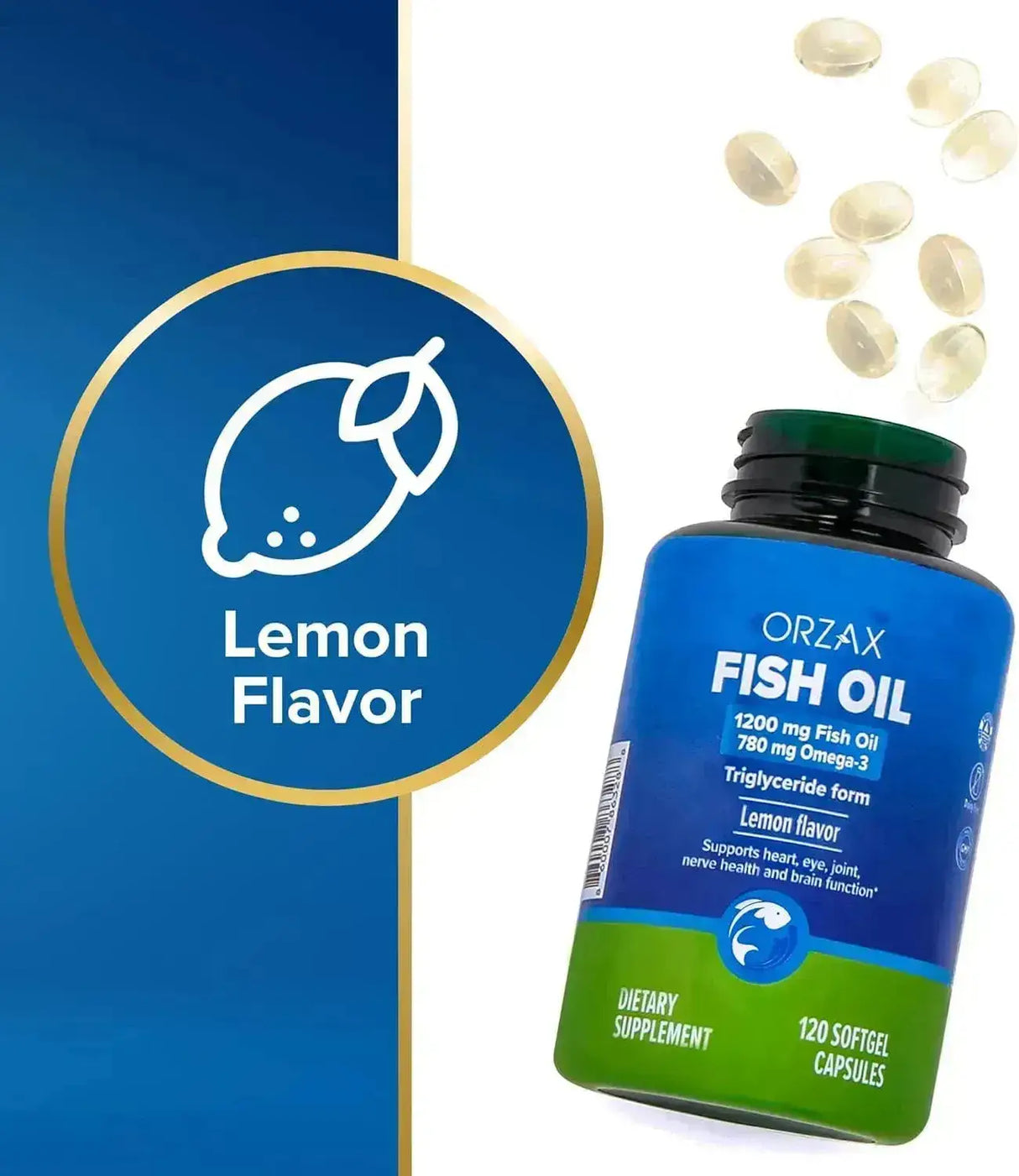 ORZAX - ORZAX Omega 3 Fish Oil 1200Mg. 120 Capsulas Blandas - The Red Vitamin MX - Suplementos Alimenticios - {{ shop.shopifyCountryName }}