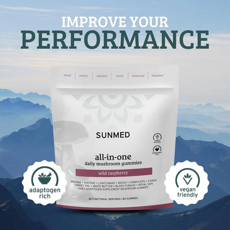SUNMED - SUNMED All-in-One Mushroom Gummy 60 Gomitas - The Red Vitamin MX - Suplementos Alimenticios - {{ shop.shopifyCountryName }}