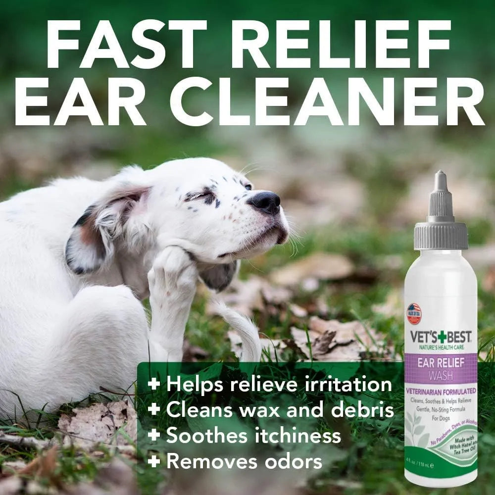 VET'S BEST - Vet's Best Dog Ear Cleaner Kit Wash & Dry Treatment - The Red Vitamin MX - Cuidado Del Oído De Perros - {{ shop.shopifyCountryName }}
