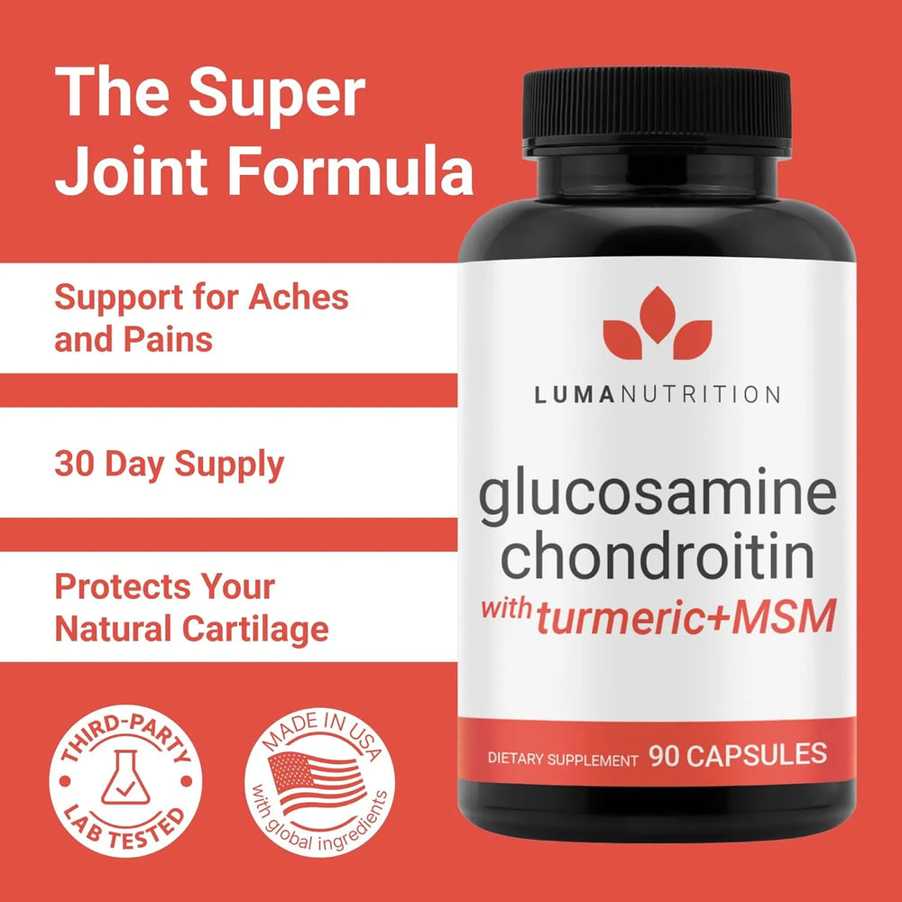 LUMA NUTRITION - Luma Nutrition Glucosamine Chondroitin MSM 90 Capsulas - The Red Vitamin MX - Suplementos Alimenticios - {{ shop.shopifyCountryName }}