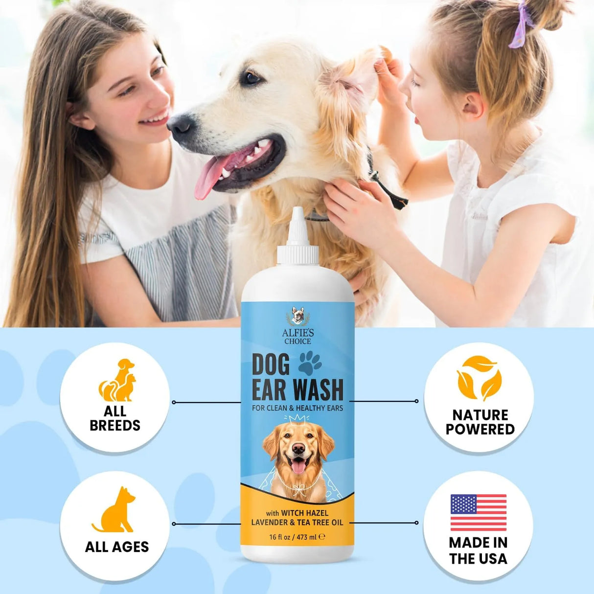 ALFIE'S CHOICE - ALFIE'S CHOICE Dog Ear Wash Cleaner 16 Fl.Oz. - The Red Vitamin MX - Cuidado Del Oído De Perros - {{ shop.shopifyCountryName }}