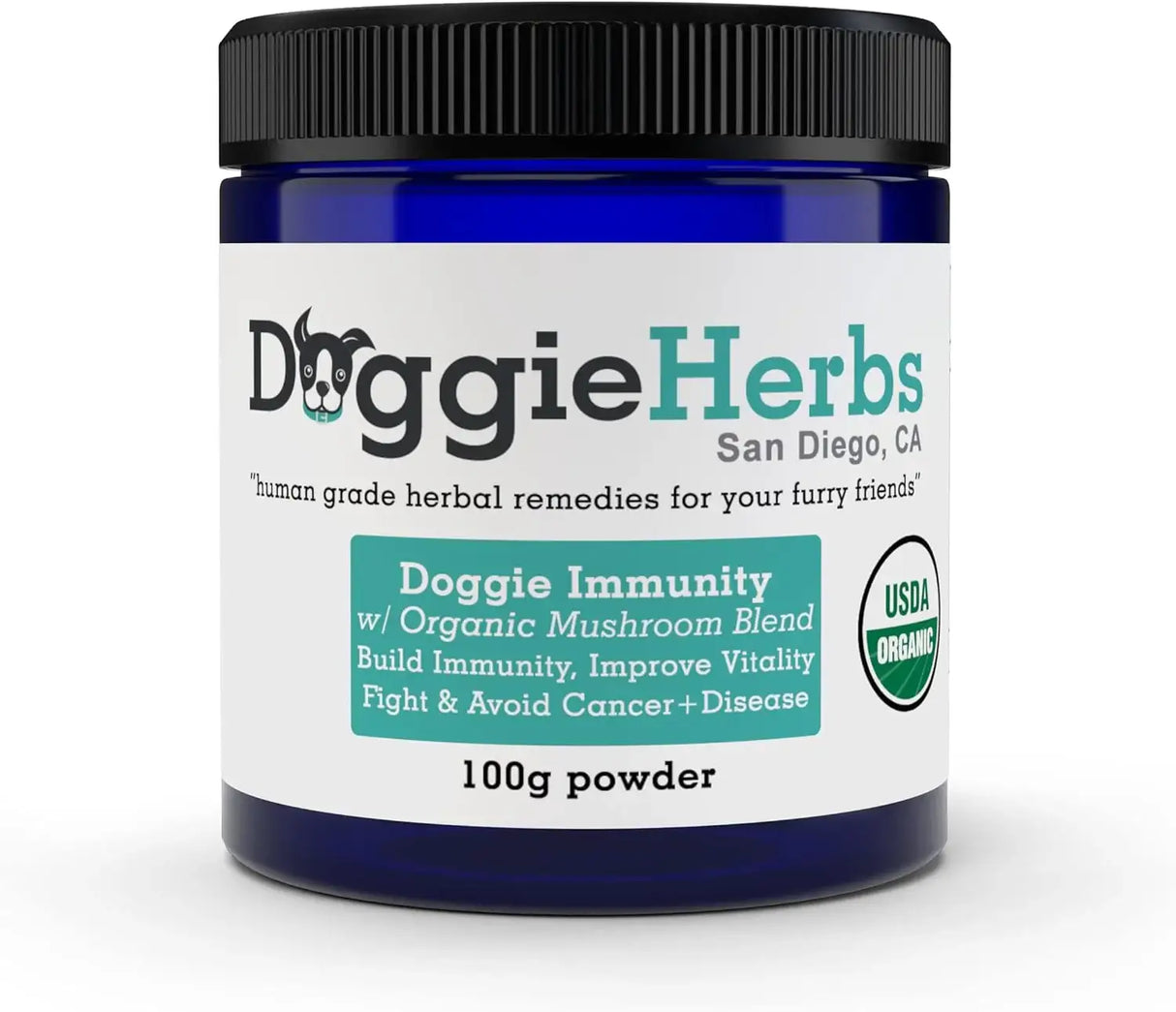 DOGGIE HERBS - Doggie Herbs Certified Organic Immunity Mushroom Mix for Dogs 100Gr. - The Red Vitamin MX - Suplementos Herbales Para Perros - {{ shop.shopifyCountryName }}