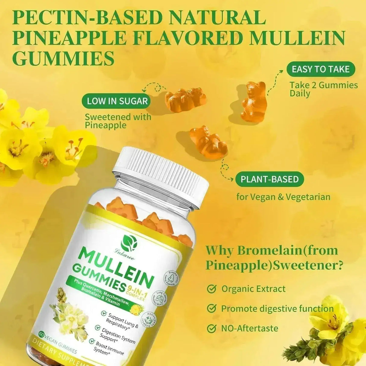 LUKAREE - Lukaree 9 in 1 Mullein Gummies 60 Gomitas - The Red Vitamin MX - Suplementos Alimenticios - {{ shop.shopifyCountryName }}