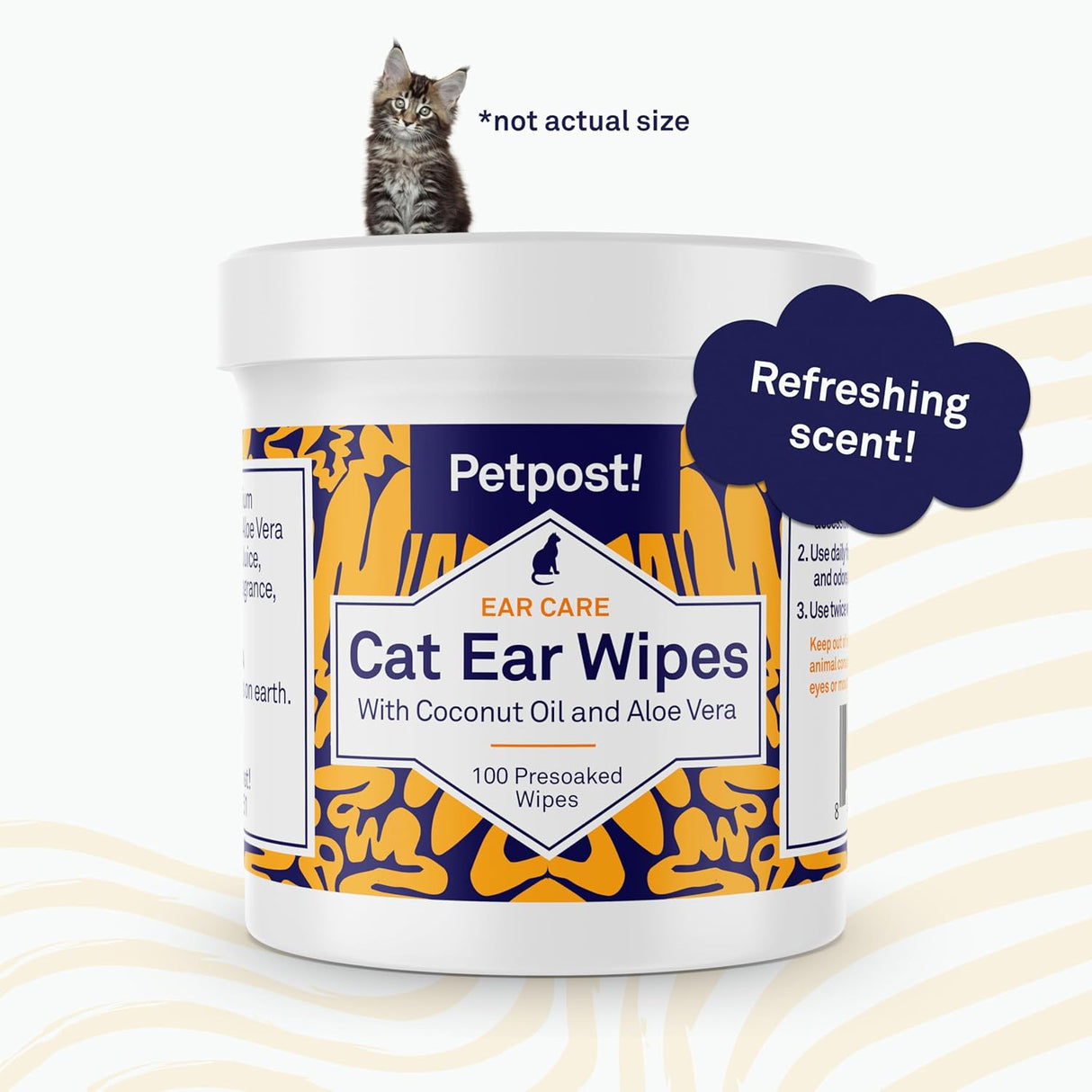 Petpost Cat Ear Cleaner Wipes 100 Toallitas