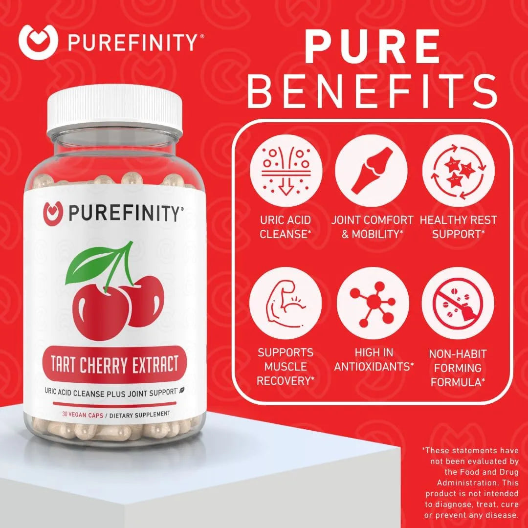 PUREFINITY - PUREFINITY Tart Cherry 3000Mg. 30 Capsulas - The Red Vitamin MX - Suplementos Alimenticios - {{ shop.shopifyCountryName }}