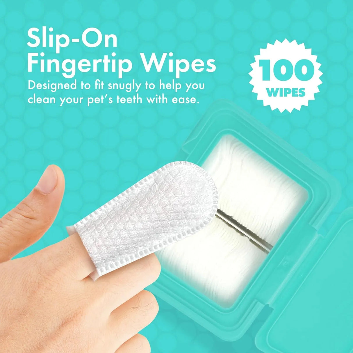 PETKIN - Petkin Fingertip Tooth Wipes for Dogs and Cats Fresh Mint 100 Toallitas - The Red Vitamin MX - Cuidado Dental Para Perros - {{ shop.shopifyCountryName }}