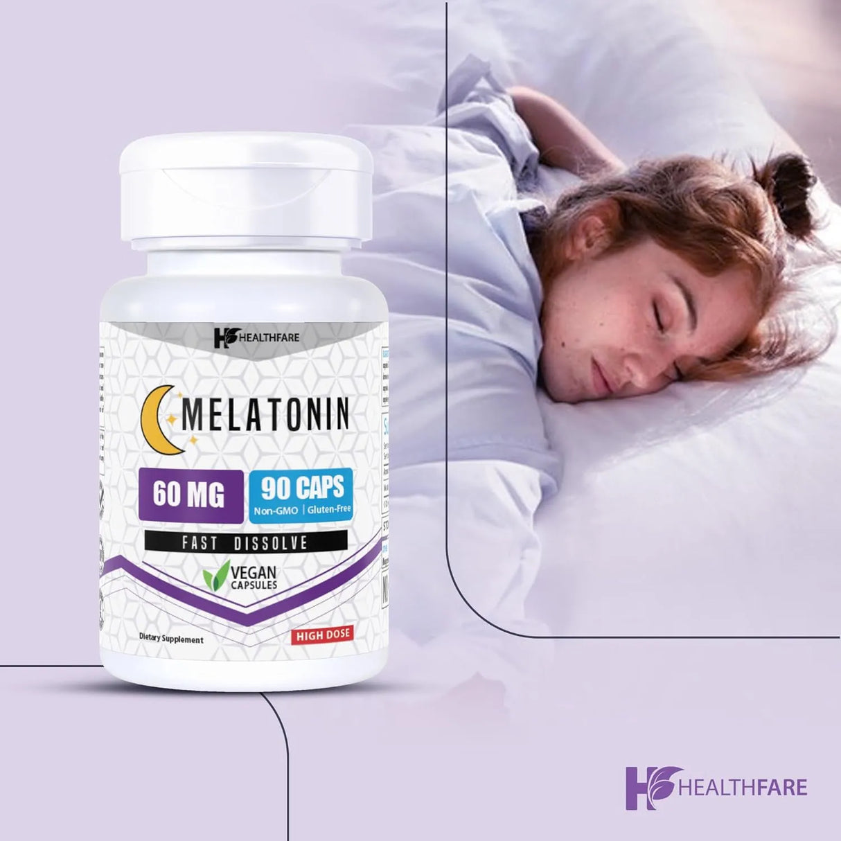 HEALTHFARE - Healthfare Melatonin 60Mg. 90 Tabletas - The Red Vitamin MX - Suplementos Alimenticios - {{ shop.shopifyCountryName }}