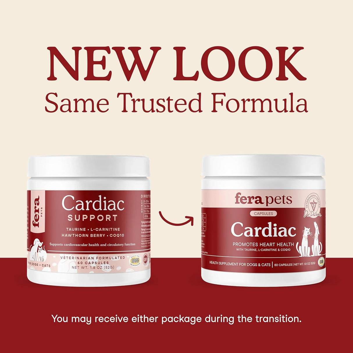 Fera Pets Cardiac Supplement for Dogs & Cats 60 Capsulas