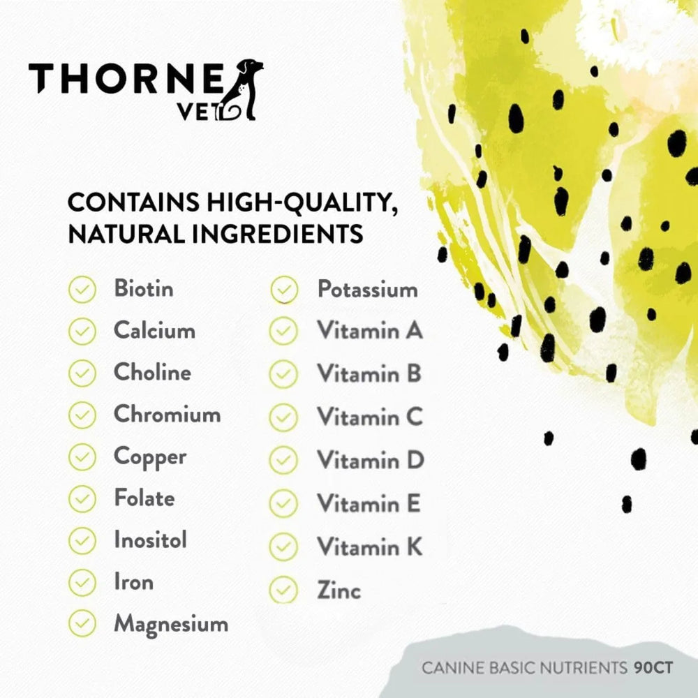 THORNEVET - ThorneVET Canine Basic Nutrients Multivitamin Support for Dogs 90 Masticables - The Red Vitamin MX - Multivitamínicos Para Perros - {{ shop.shopifyCountryName }}