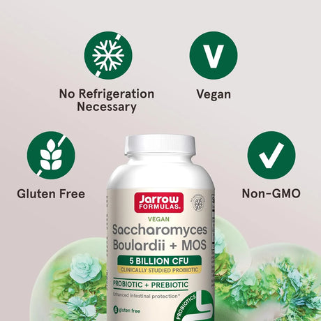 JARROW FORMULAS - Jarrow Formulas Saccharomyces Boulardii Probiotics + MOS 5 Billion CFU 90 Capsulas - The Red Vitamin MX - Suplementos Alimenticios - {{ shop.shopifyCountryName }}