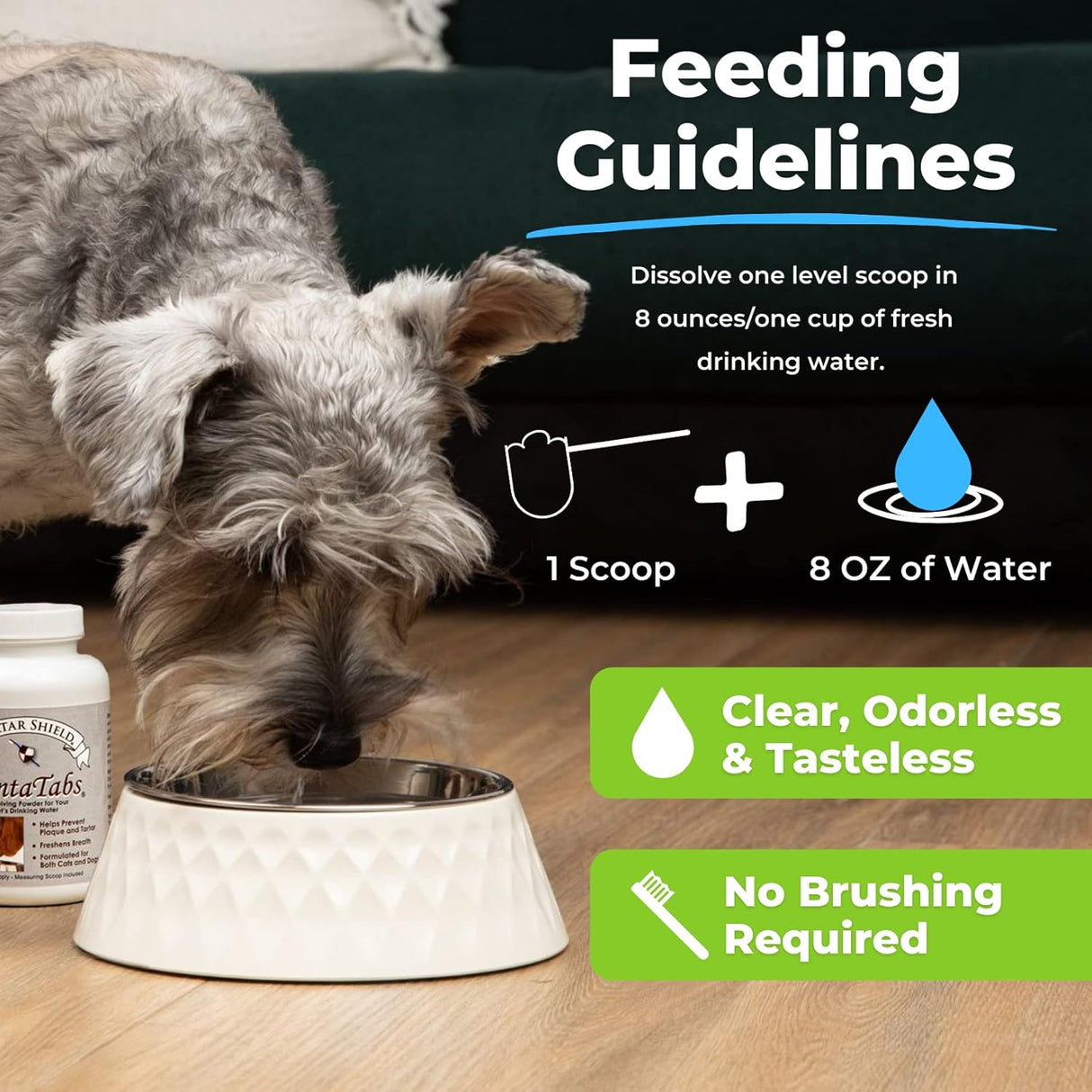 Tartar Shield DentaTabs Dog & Cat Dental Mouthwash Water Additive Powder 3 Month Supply